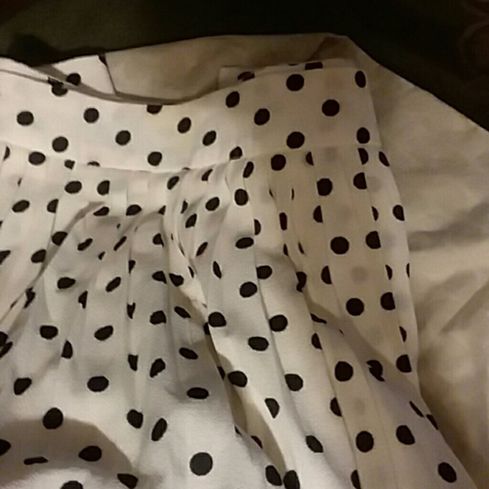 Black and White polka dot skirt!
